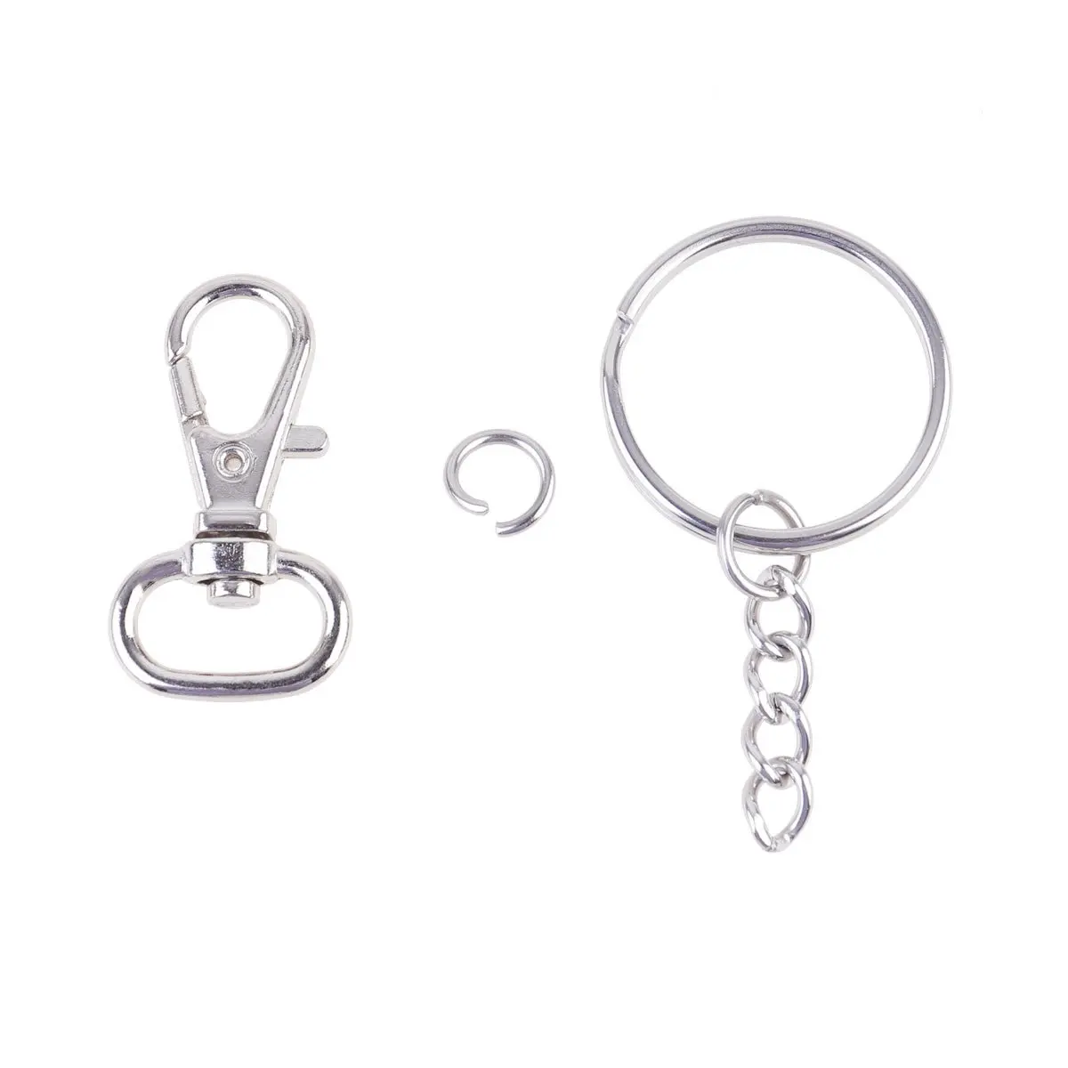 100Pcs Key Hook Set Decorative Keychain for DIY Bag Phone Pendant with Chain Open Jump Rings Key Ornaments Craft Supplies
100Pcs Key Hook Set Decorative Keychain for DIY Bag Phone Pendant with Chain Open Jump Rings Key Ornaments Craft Supplies