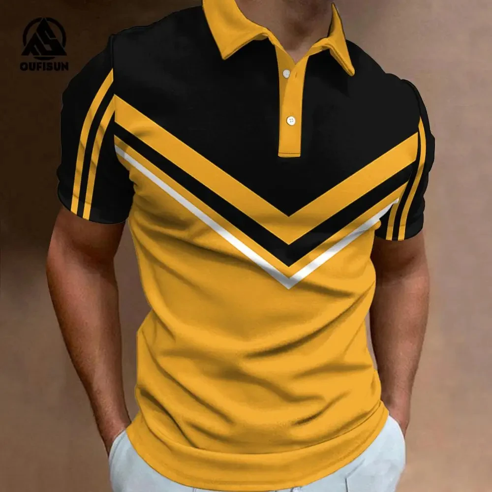 Fashion Men's Polo Shirt Summer Casual Short Sleeve Buttons Tops New Street Sports Style Oversized Clothing Pullover Golf Wear
Fashion Men's Polo Shirt Summer Casual Short Sleeve Buttons Tops New Street Sports Style Oversized Clothing Pullover Golf Wear