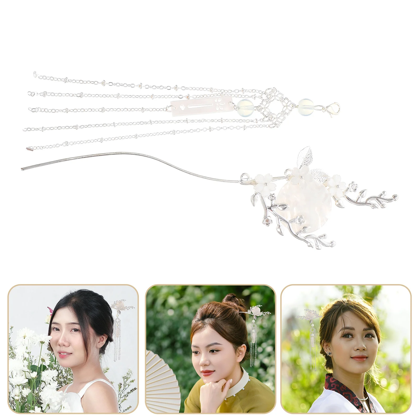2Pcs Chinese Ancient-Style Hairpins for Women Retro Moon Flower Hair Sticks Tassel Hanfu Hair Accessories Traditional Festivals
2Pcs Chinese Ancient-Style Hairpins for Women Retro Moon Flower Hair Sticks Tassel Hanfu Hair Accessories Traditional Festivals