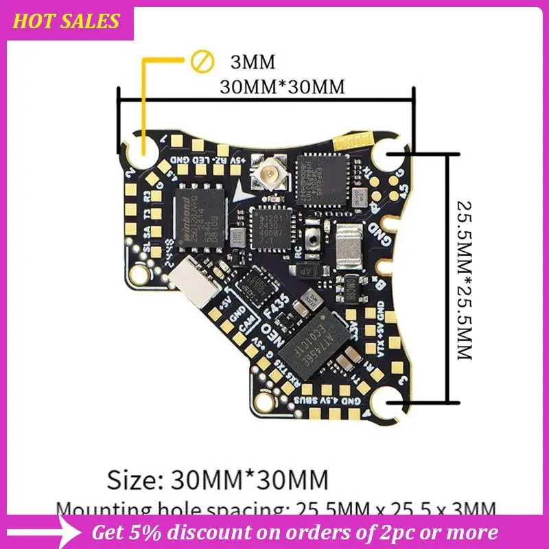 F435 NEO 1S AIO ICM42688P 16MB ICM42688P 16MB 5A 4-In-1 ESC Dshot300 TYPE-C For RC FPV Drones,Requisite
F435 NEO 1S AIO ICM42688P 16MB ICM42688P 16MB 5A 4-In-1 ESC Dshot300 TYPE-C For RC FPV Drones,Requisite
