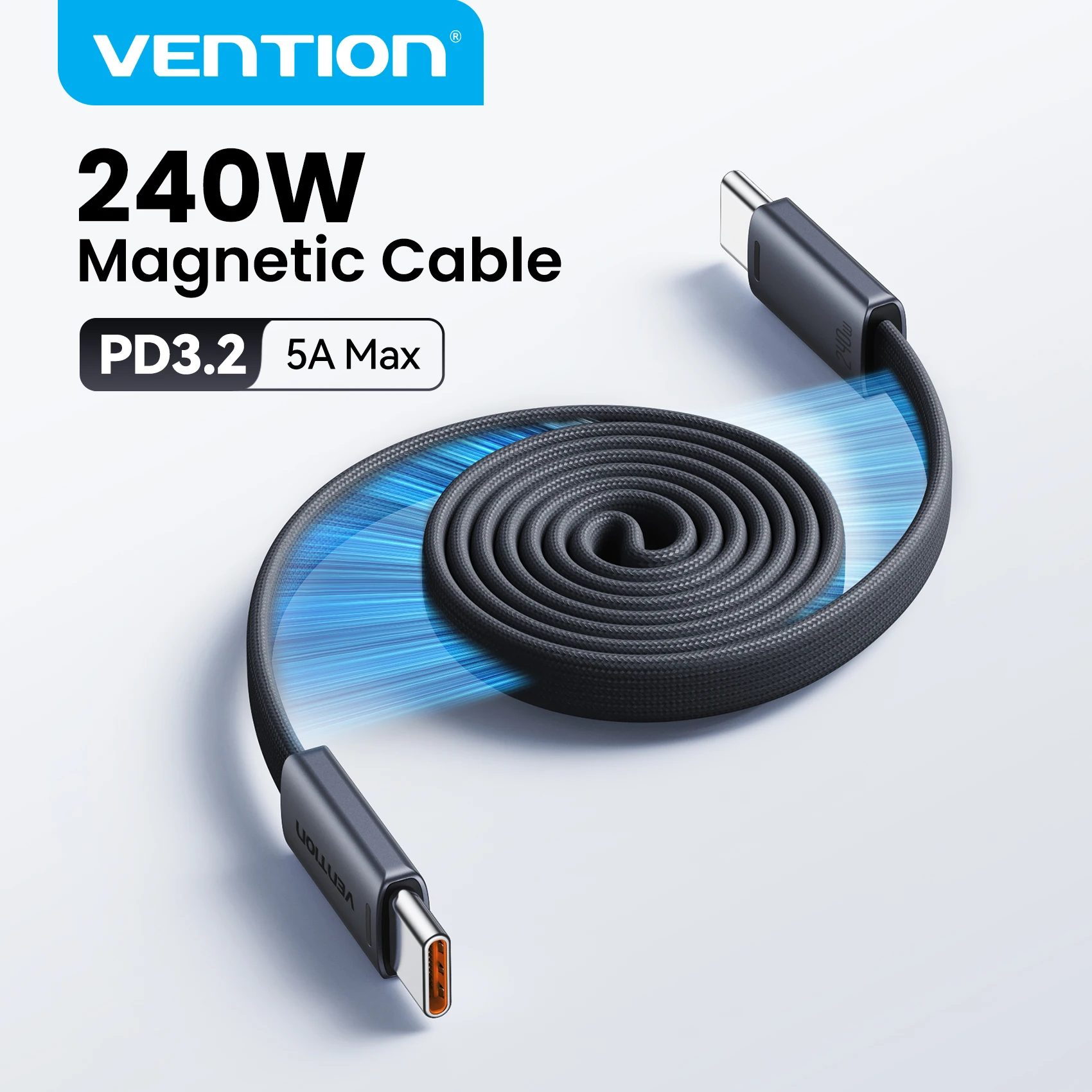 Vention 240W Magnetic USB C Cable Type C to Type C Cable PD3.2Ultra-thin Cord for MacBook Laptop iPhone 17 16 15 Samsung S25 S24
Vention 240W Magnetic USB C Cable Type C to Type C Cable PD3.2Ultra-thin Cord for MacBook Laptop iPhone 17 16 15 Samsung S25 S24
