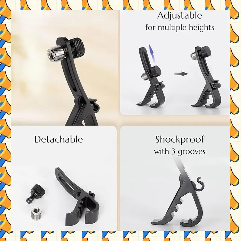 ABYB 4Pcs Shockproof Drum Mic Clip Universal Microphone Clamp Adjustable Drum Mic Kit & Microphone Holder For Mic Stand
ABYB 4Pcs Shockproof Drum Mic Clip Universal Microphone Clamp Adjustable Drum Mic Kit & Microphone Holder For Mic Stand