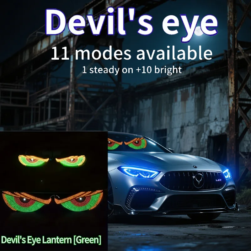 Truck Devil's Eye Light RGB Dynamic Demon Eye Screen Car Wireless Three-Color Display Car Rear Window Led Display Devil's Eye
Truck Devil's Eye Light RGB Dynamic Demon Eye Screen Car Wireless Three-Color Display Car Rear Window Led Display Devil's Eye