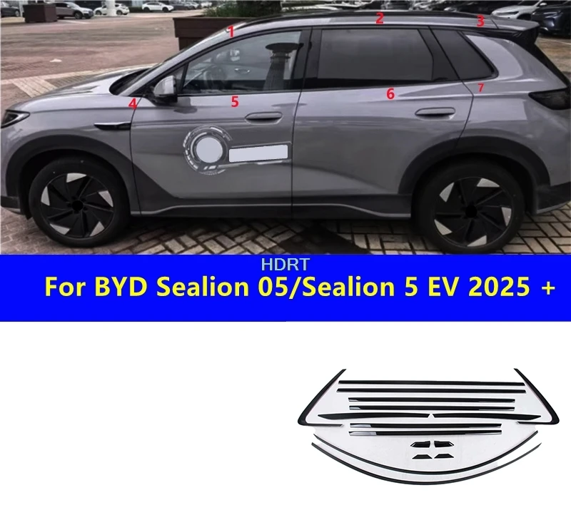 Для BYD Sealion 05/Sealion 5 EV 2025 + Стайлинг автомобиля, дверное окно, боковое стекло, защитная отделка, аксессуары для украшения, внешняя наклейка
Для BYD Sealion 05/Sealion 5 EV 2025 + Стайлинг автомобиля, дверное окно, боковое стекло, защитная отделка, аксессуары для украшения, внешняя наклейка