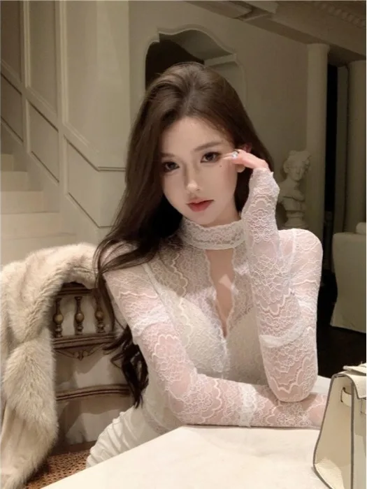 Сексуальный кружевной топ с высоким воротником, висящий Ne Long Sve, внутренняя одежда, красивый базовый слой, топ, осенне-зимняя хлопчатобумажная ткань
Сексуальный кружевной топ с высоким воротником, висящий Ne Long Sve, внутренняя одежда, красивый базовый слой, топ, осенне-зимняя хлопчатобумажная ткань