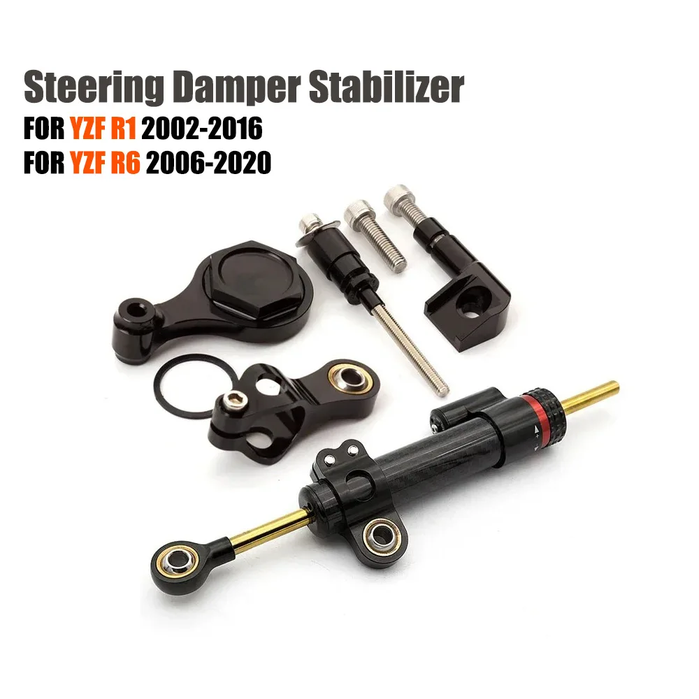 Aluminum Steering Damper Adjustable Stabilizer Mounting Bracket Support Kit For YZF R1 2002-2016 / YZF R6 2006-2020
Aluminum Steering Damper Adjustable Stabilizer Mounting Bracket Support Kit For YZF R1 2002-2016 / YZF R6 2006-2020