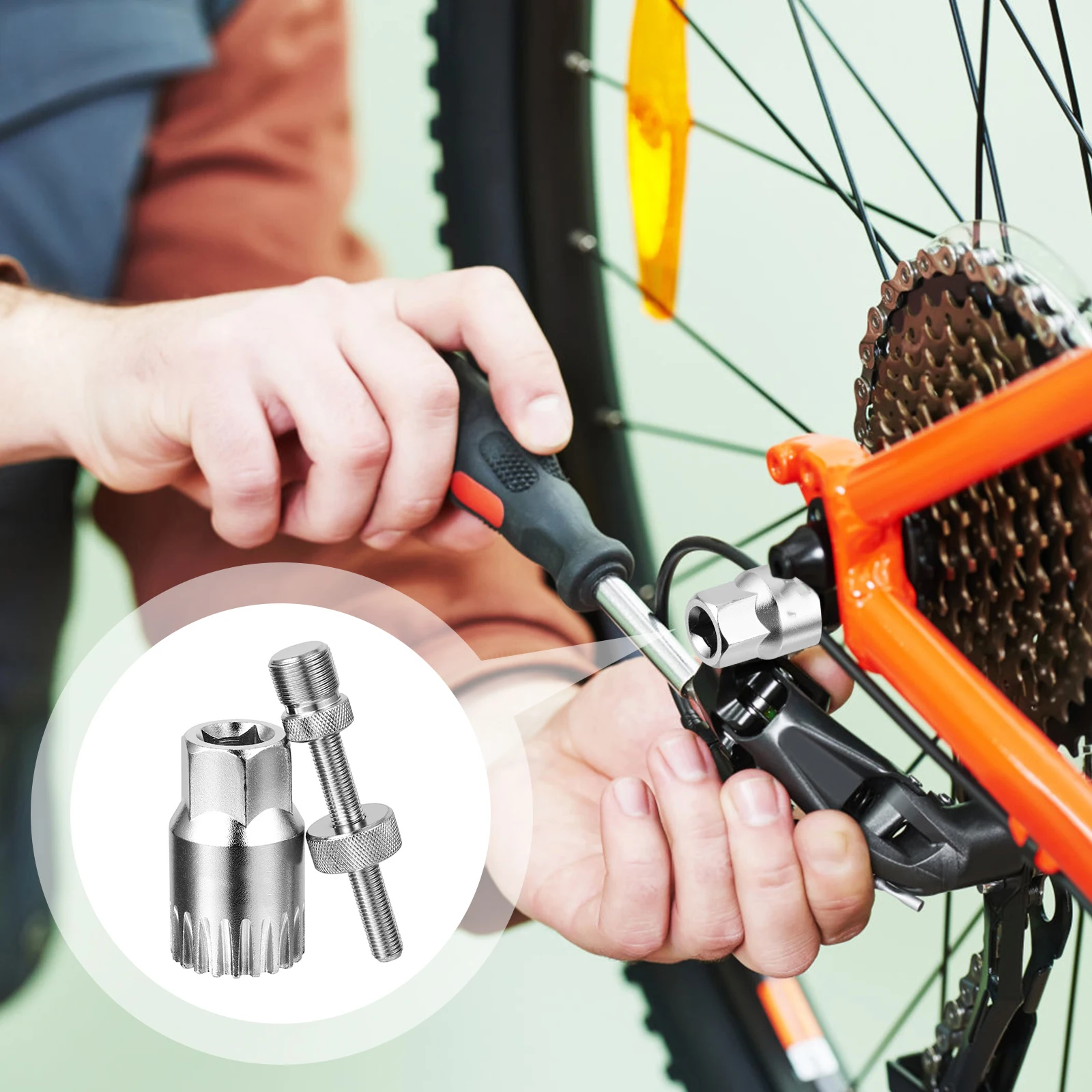 1 Set Bike Center Shaft Removal Compact Durable Axle Dismounting Tool For Bicycle Maintenance Repair Work Bottom Bracket Remover
1 Set Bike Center Shaft Removal Compact Durable Axle Dismounting Tool For Bicycle Maintenance Repair Work Bottom Bracket Remover