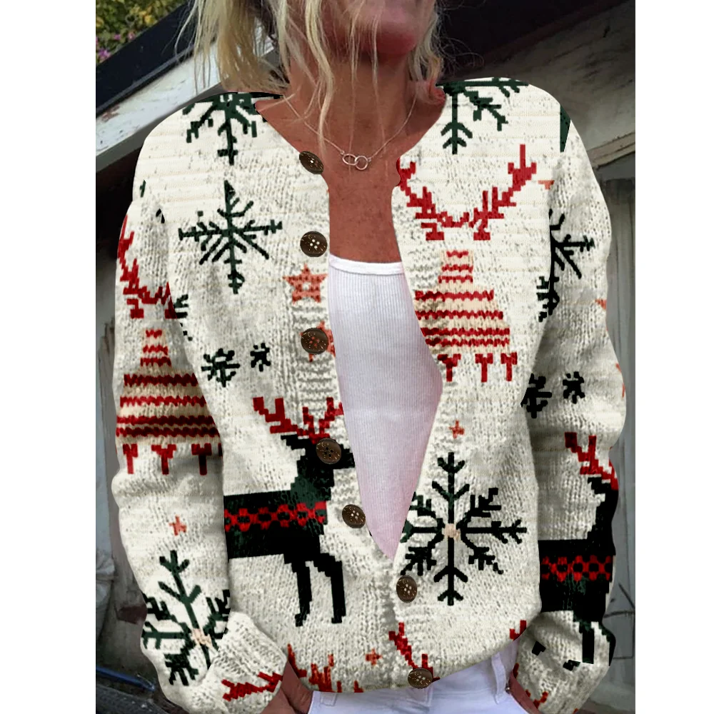 Осень-зима вязаный рождественский кардиган свитер уличная одежда женские свитера вязаный топ повседневные крутые джемперы модные
Осень-зима вязаный рождественский кардиган свитер уличная одежда женские свитера вязаный топ повседневные крутые джемперы модные
