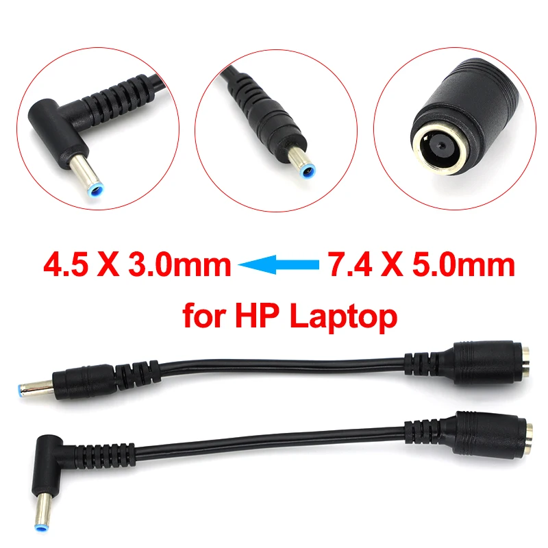 1pc 7.4*5.0mm To 4.5*3.0mm Elbow/Straight DC Power Charger Converter DC Adapter Connector Cable Blue Tips for HP Notebook
1pc 7.4*5.0mm To 4.5*3.0mm Elbow/Straight DC Power Charger Converter DC Adapter Connector Cable Blue Tips for HP Notebook