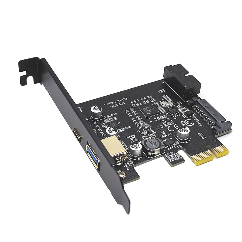 USB 3.1 PCI Express Card Adapter USB3.1 Type C 19pin 19 pin Front USB 3.0 PCI-E Controller USB3 PCIE X1 Converter Expansion Card
USB 3.1 PCI Express Card Adapter USB3.1 Type C 19pin 19 pin Front USB 3.0 PCI-E Controller USB3 PCIE X1 Converter Expansion Card