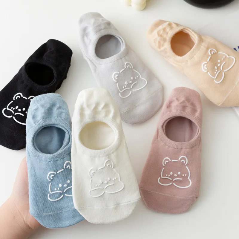 6 Pairs Summer Cartoon Teddy Bear Low Top Shallow Mouth Women's Boat Socks Cartoon Illustration Design Pure Cotton Women's Socks
6 Pairs Summer Cartoon Teddy Bear Low Top Shallow Mouth Women's Boat Socks Cartoon Illustration Design Pure Cotton Women's Socks