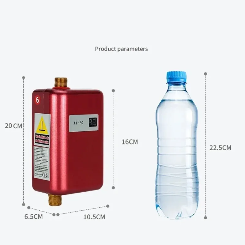 Electric Water Heater Instantaneous Tankless Instant Hot Water Heater Shower Flow Water Boiler 220V 3800W
Electric Water Heater Instantaneous Tankless Instant Hot Water Heater Shower Flow Water Boiler 220V 3800W