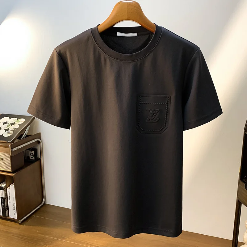 High end luxury short sleeved T-shirt for men in spring 2025, fashionable printed slim fit round neck base shirt
High end luxury short sleeved T-shirt for men in spring 2025, fashionable printed slim fit round neck base shirt