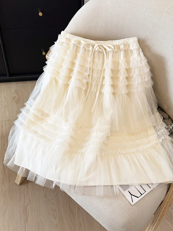 Spring New Sle Women's Puffy f Skirt with Heavy Embroidery Netting A-Line Skirt Elastic Waist Slimming Design
Spring New Sle Women's Puffy f Skirt with Heavy Embroidery Netting A-Line Skirt Elastic Waist Slimming Design