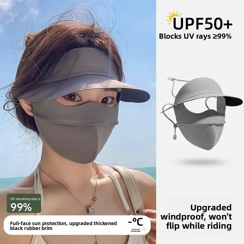 Women's Summer New Face Mask Sunscreen UV Protection Full Face Hat Mask Integrated Ice Silk Face Basque Fashion Outdoor Ear H...
Women's Summer New Face Mask Sunscreen UV Protection Full Face Hat Mask Integrated Ice Silk Face Basque Fashion Outdoor Ear H...