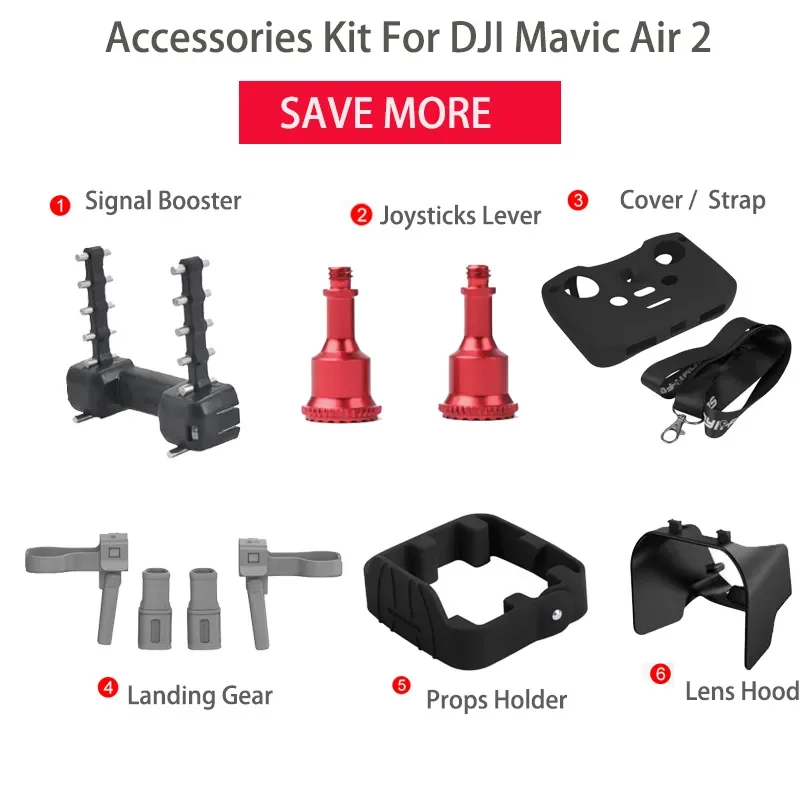 Gear Lens Hood Props Holder Joysticks Lever Protective Cover with Controller Strap For DJI Mavic Air 2 Drone Accessories
Gear Lens Hood Props Holder Joysticks Lever Protective Cover with Controller Strap For DJI Mavic Air 2 Drone Accessories