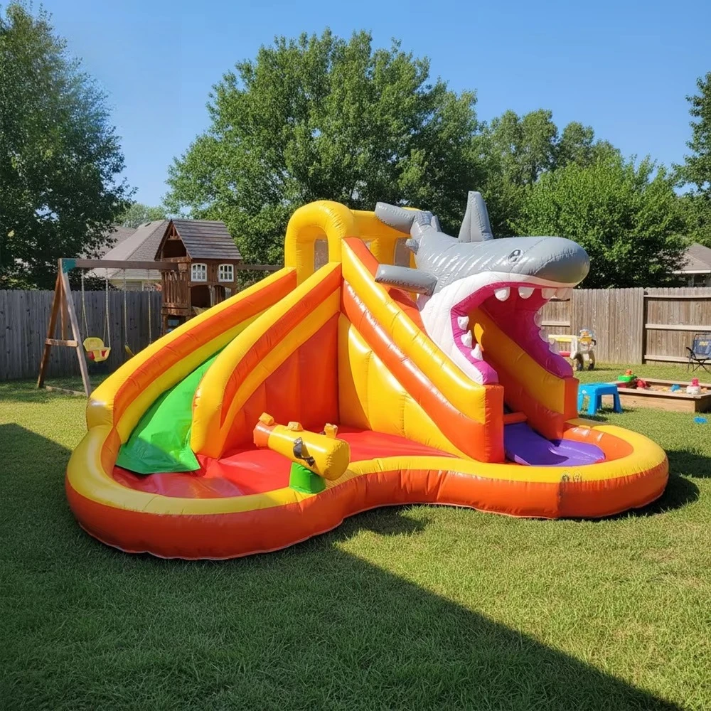 Deluxe Heavy-Duty PVC Inflatable Shark Water Slide Castle with Splash Pool for Kids Outdoor Park Fun
Deluxe Heavy-Duty PVC Inflatable Shark Water Slide Castle with Splash Pool for Kids Outdoor Park Fun