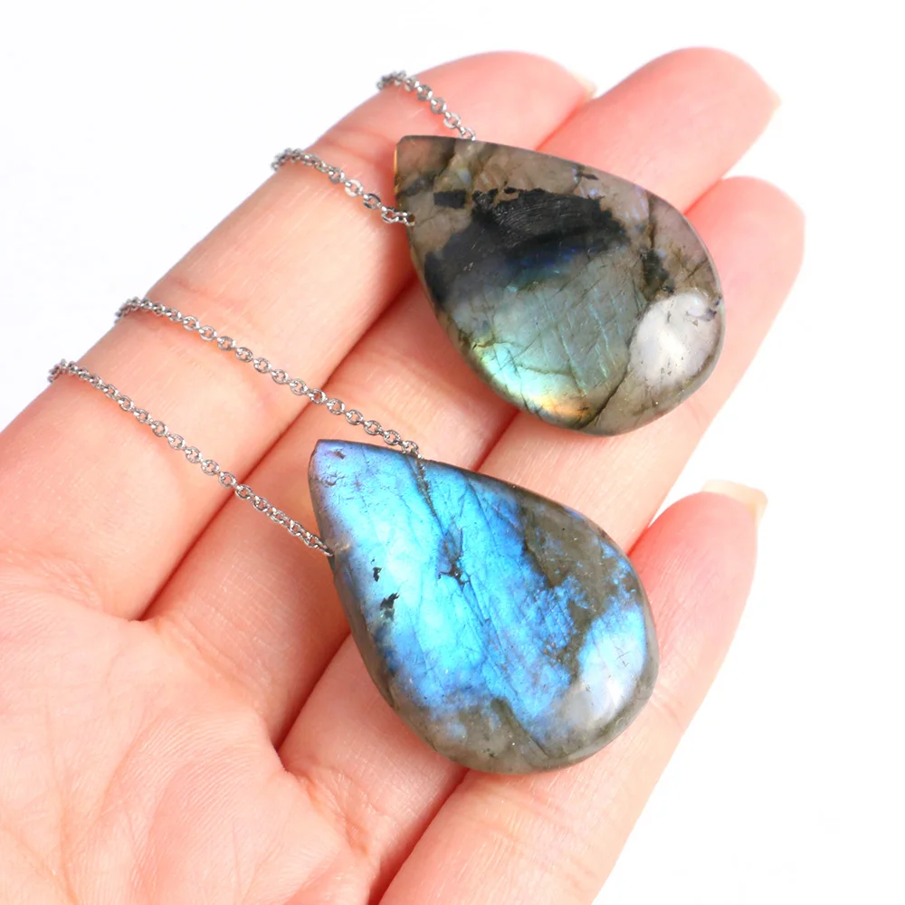 Mineraali Natural Labradorite Gemstones Charms Necklace Water Drop-shaped Pendant Healing Shine Quartzs Flash Moonstones Jewelry
Mineraali Natural Labradorite Gemstones Charms Necklace Water Drop-shaped Pendant Healing Shine Quartzs Flash Moonstones Jewelry