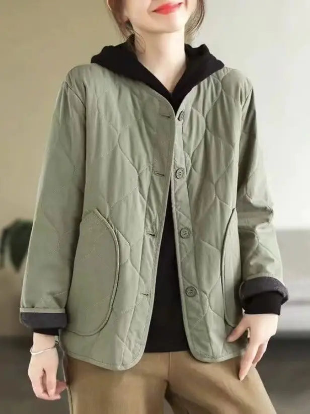 Женское хлопковое пальто большого размера, зимнее новое модное повседневное ветровое маленькое хлопковое пальто Thiened Long Sve, стандартной посадки
Женское хлопковое пальто большого размера, зимнее новое модное повседневное ветровое маленькое хлопковое пальто Thiened Long Sve, стандартной посадки