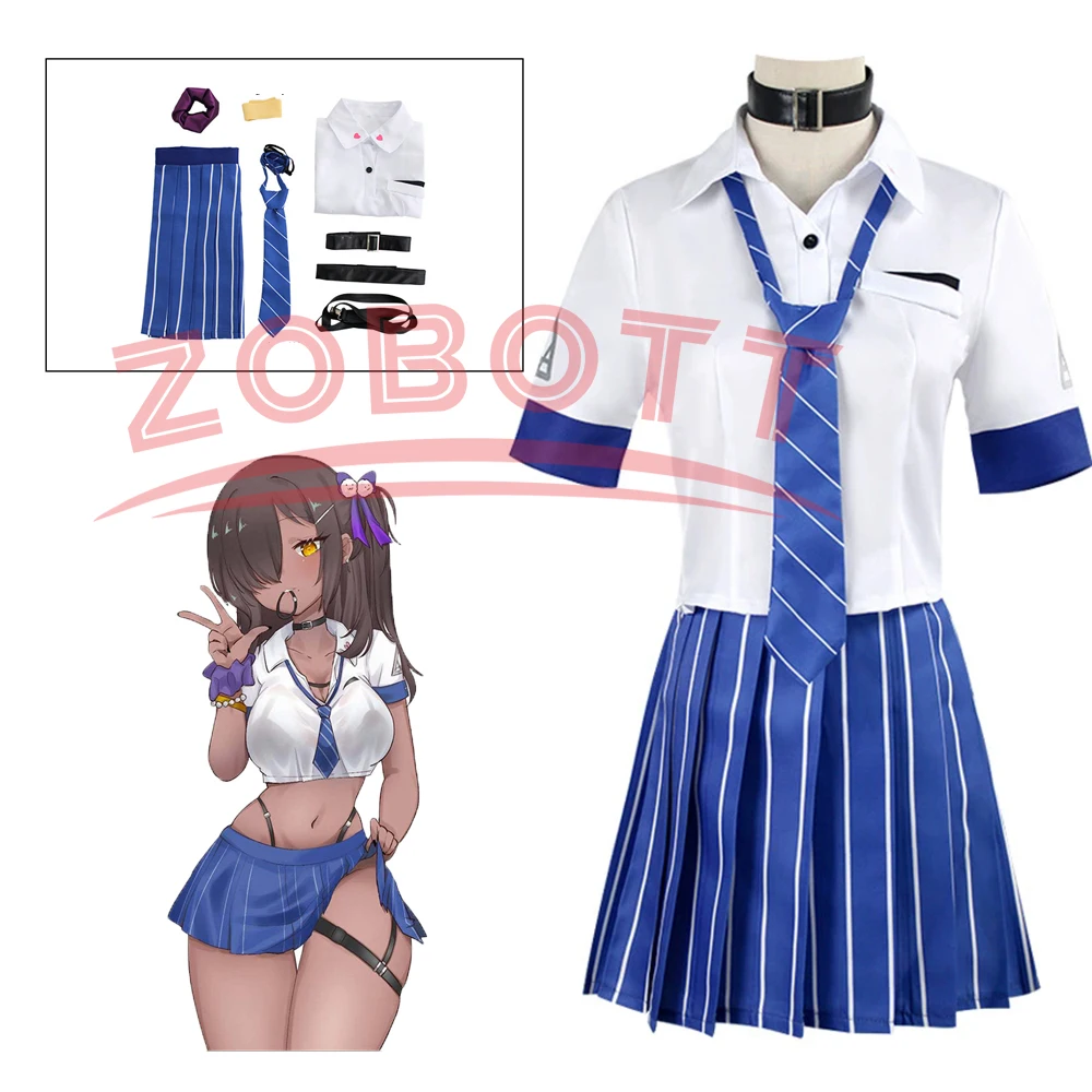 Game NIKKE:The Goddess of Victory Naga Cosplay Costume Japanese JK Uniform Blue Stripe Skirt Shirt Woman Sexy Carnival Suit
Game NIKKE:The Goddess of Victory Naga Cosplay Costume Japanese JK Uniform Blue Stripe Skirt Shirt Woman Sexy Carnival Suit