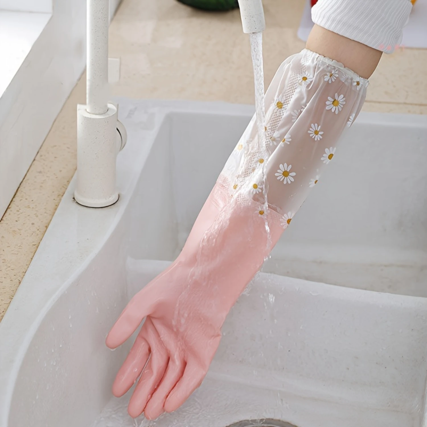 1 Pair Long Sleeve Floral Rubber Gloves - Durable and Reusable for Long-Lasting Performance, Ultra-Soft and Gentle on Hands, Hig
1 Pair Long Sleeve Floral Rubber Gloves - Durable and Reusable for Long-Lasting Performance, Ultra-Soft and Gentle on Hands, Hig
