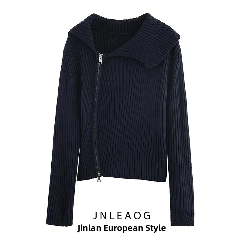 JNLEAOG Autumn New Women's Knitted Zipper Ribbed Outerwear Wind Design Sense Polyester Fiber Long Sleeve Cardigan
JNLEAOG Autumn New Women's Knitted Zipper Ribbed Outerwear Wind Design Sense Polyester Fiber Long Sleeve Cardigan