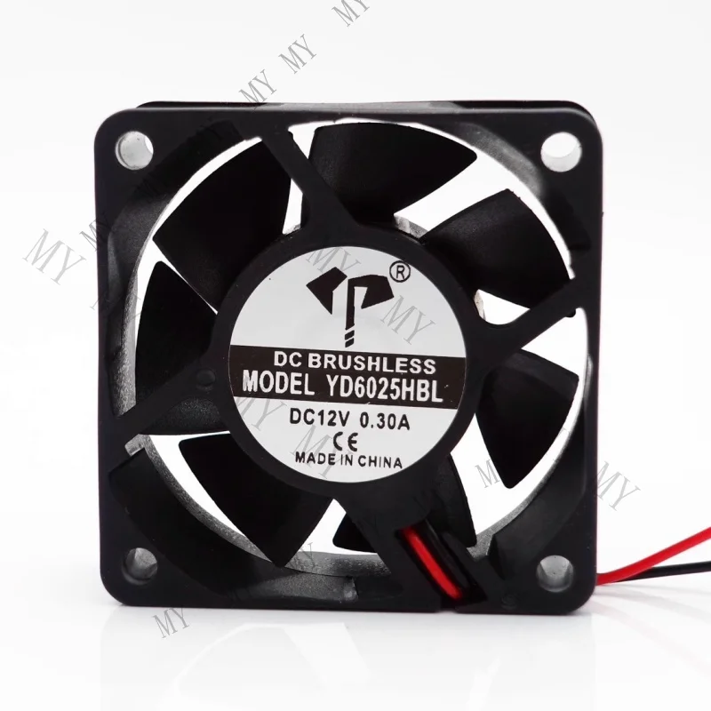 Вентилятор охлаждения инвертора TT 1 шт. для YD6025HBL 6025 DC12V 0.3A 6 см, 2-проводной, шариковый
Вентилятор охлаждения инвертора TT 1 шт. для YD6025HBL 6025 DC12V 0.3A 6 см, 2-проводной, шариковый