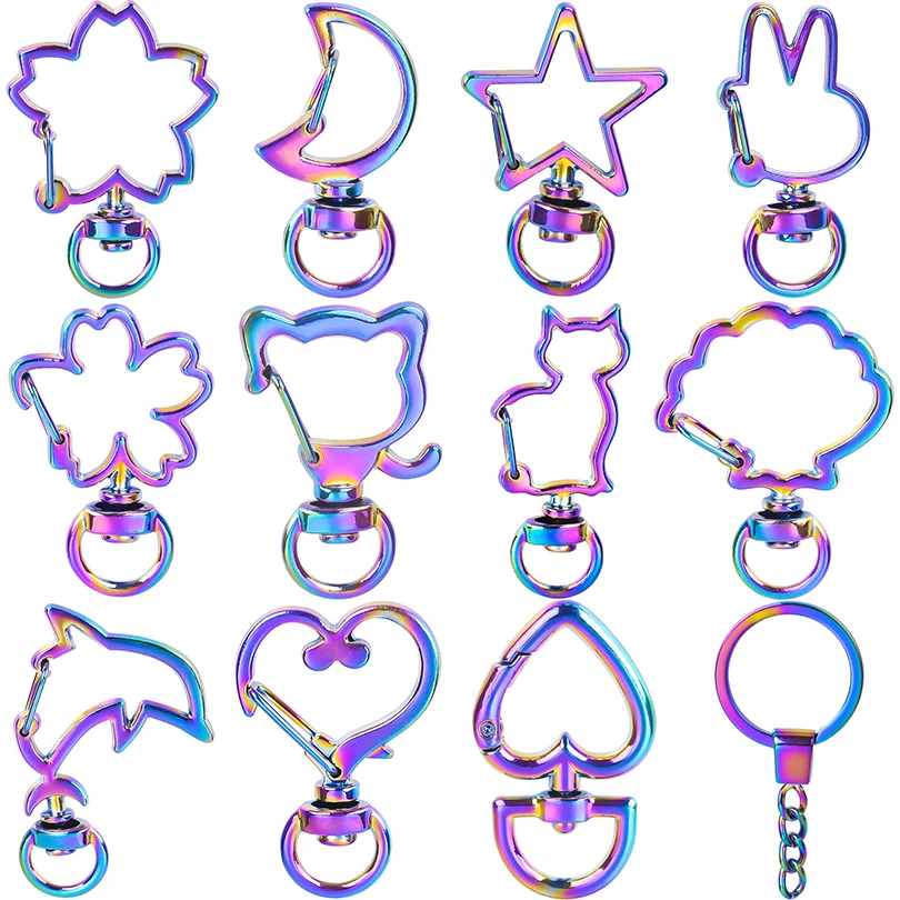 6pcs Rainbow Dolphin Heart Moon Cat Keychain Buckle Lobster Buckle Diy Keyring Bag Jewelry Making Accessories Materials Gift
6pcs Rainbow Dolphin Heart Moon Cat Keychain Buckle Lobster Buckle Diy Keyring Bag Jewelry Making Accessories Materials Gift