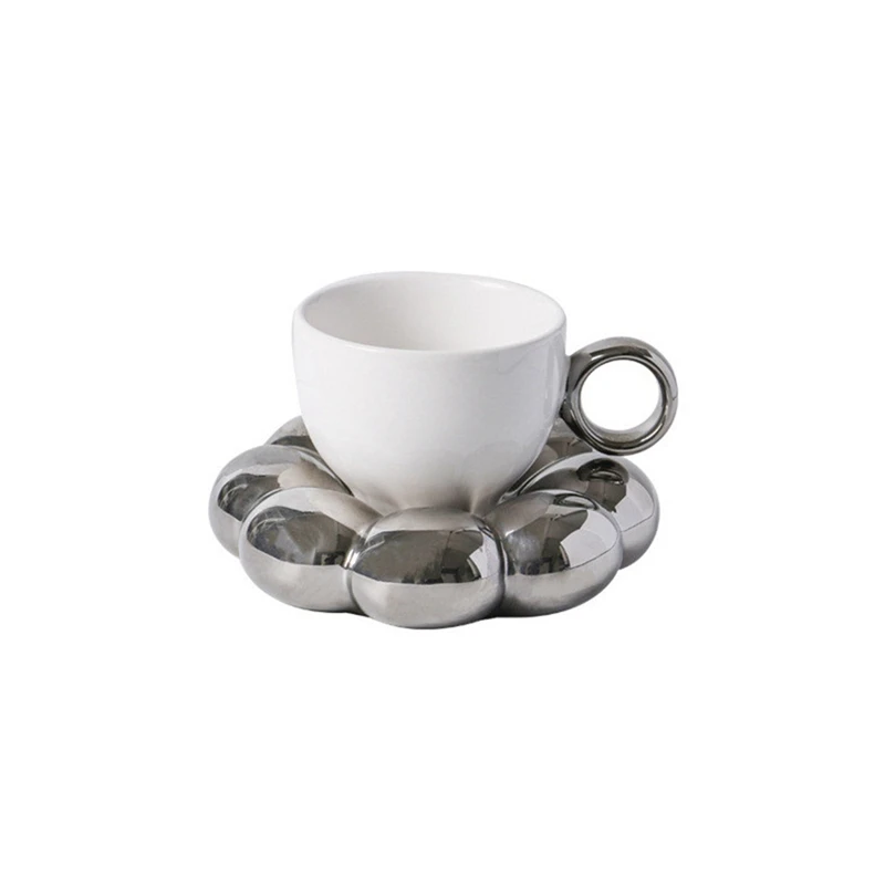 Nordic Flower Ceramic Coffee Cup Saucer Reusable Creative Home Decorative Cup Breakfast Tea Cup Set
Nordic Flower Ceramic Coffee Cup Saucer Reusable Creative Home Decorative Cup Breakfast Tea Cup Set