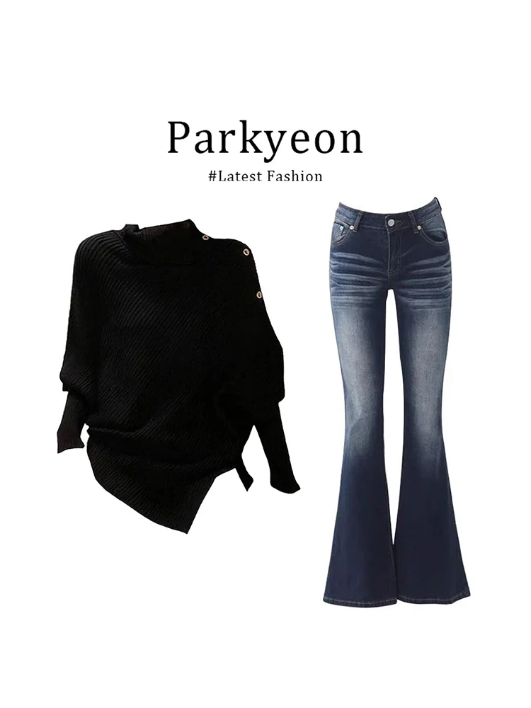 Parkyeon High Waist Slimming Micro Flare Denim Jeans Women's Versatile Long Pants Autumn 2025 Cleanfit Knitted Fabric
Parkyeon High Waist Slimming Micro Flare Denim Jeans Women's Versatile Long Pants Autumn 2025 Cleanfit Knitted Fabric