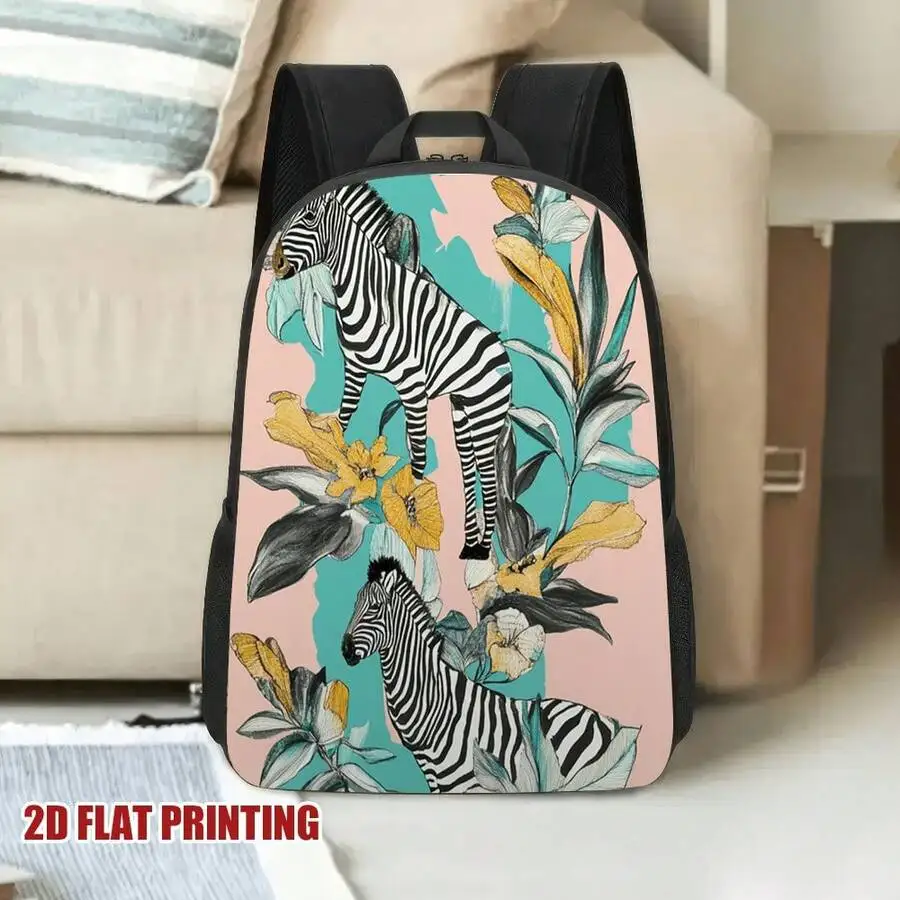 Zebra Floral Print Backpack Lightweight Casual Travel Daily Use With Zipper Closure
Zebra Floral Print Backpack Lightweight Casual Travel Daily Use With Zipper Closure