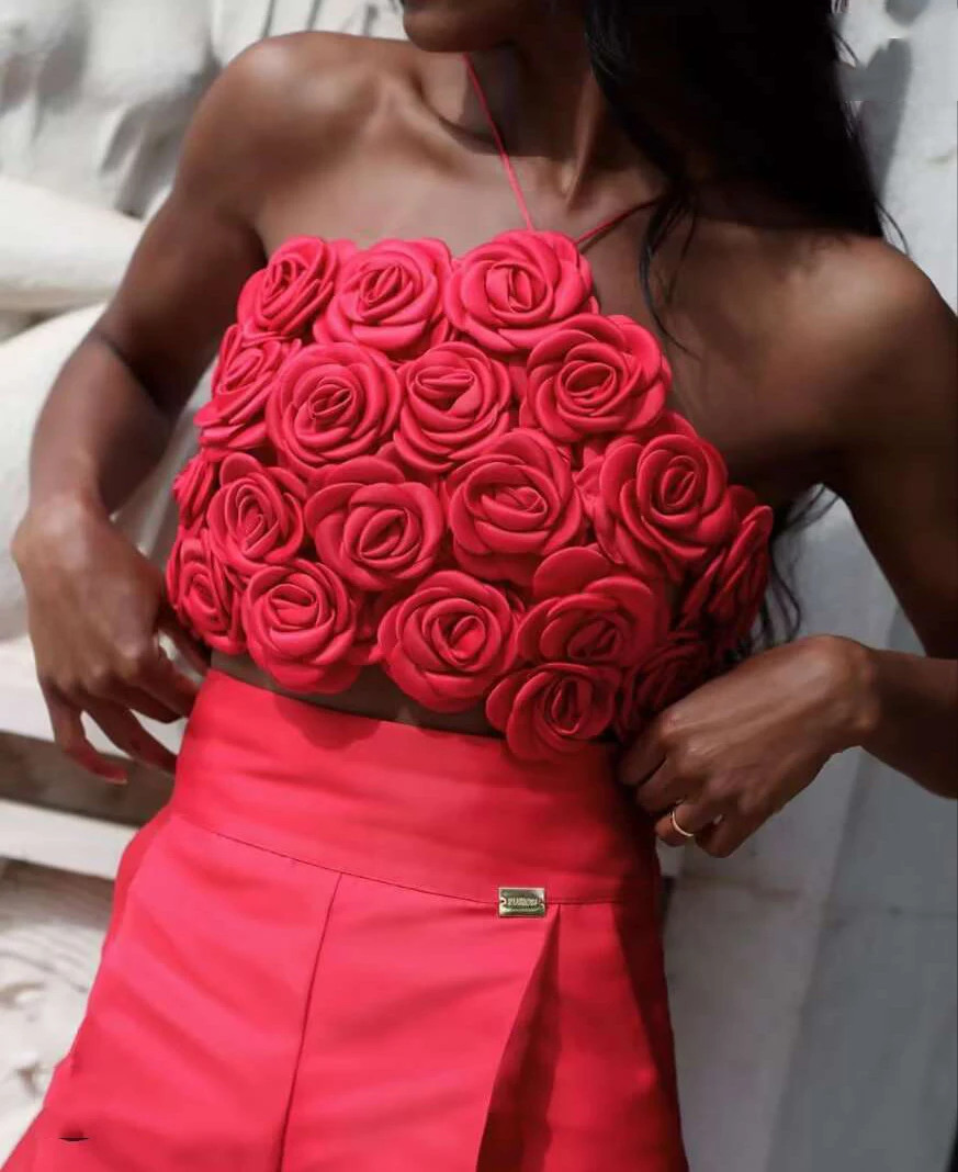 Summer Hot Women's Collection Off The Shoulder Bustier Sexy Tops 3D Flower Versatile Fashion New Women's Tops
Summer Hot Women's Collection Off The Shoulder Bustier Sexy Tops 3D Flower Versatile Fashion New Women's Tops
