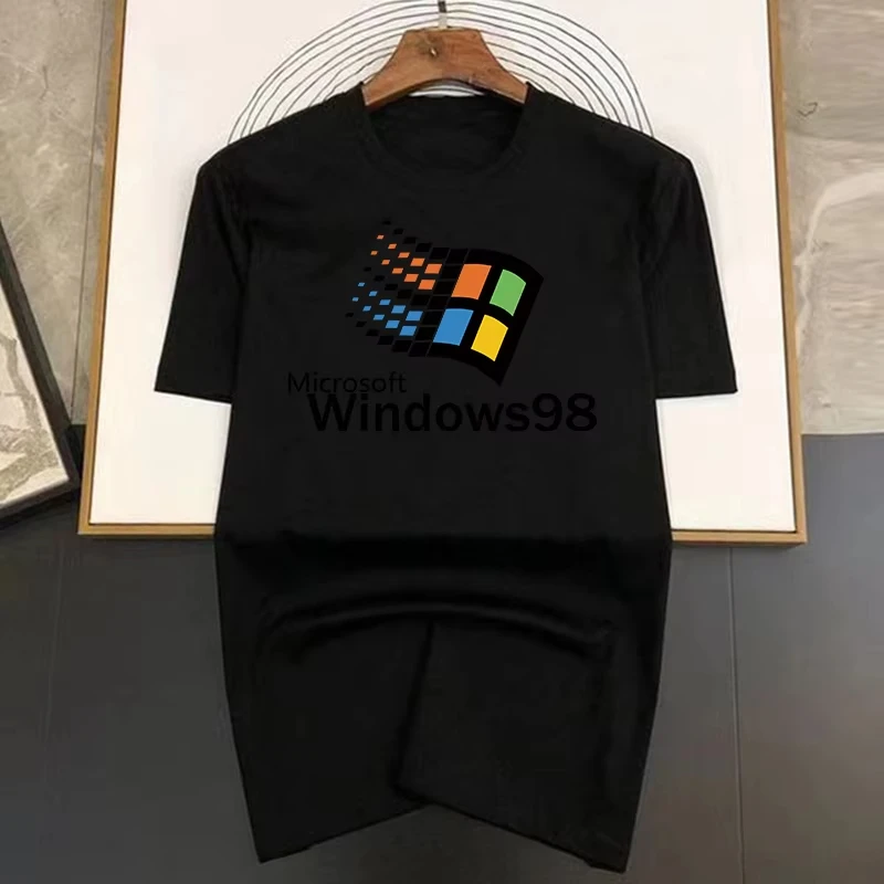Футболка с изображением Windows 98 для мужчин и женщин, с круглым вырезом, 100% хлопок, классическая футболка с изображением компьютерной системы Windows 98, идея для подарка, одежда
Футболка с изображением Windows 98 для мужчин и женщин, с круглым вырезом, 100% хлопок, классическая футболка с изображением компьютерной системы Windows 98, идея для подарка, одежда