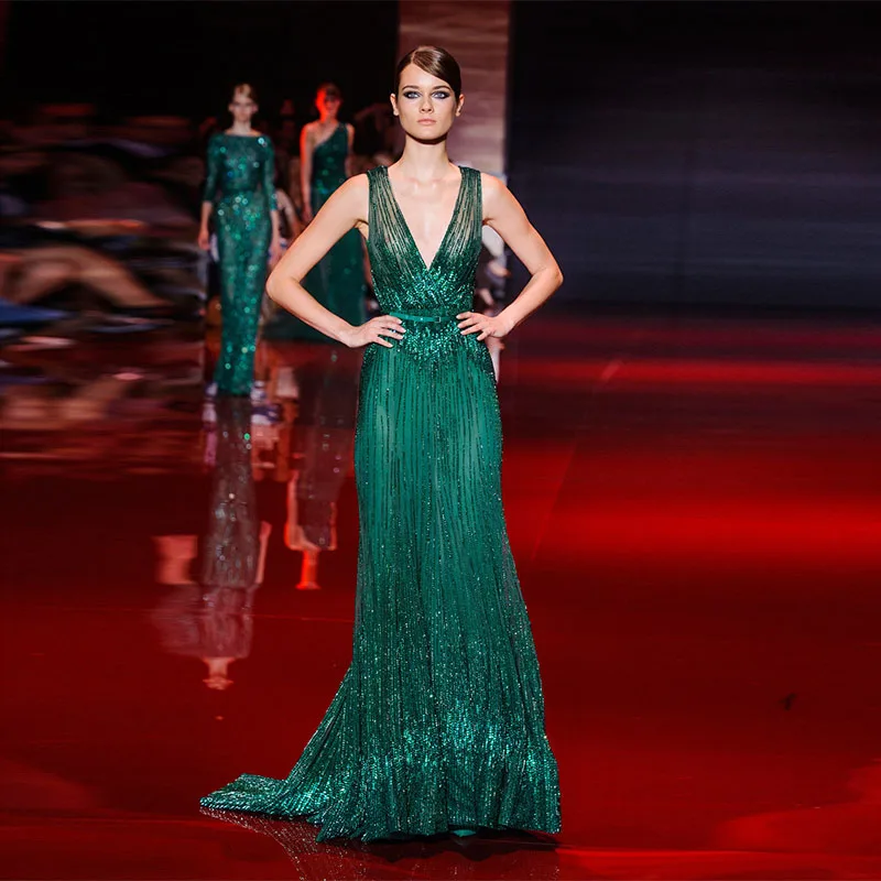 472 Customzied Elie saab green V neck beaded Luxuriousvestidos de noche vestidos de galaevening dresses فستان العيد
472 Customzied Elie saab green V neck beaded Luxuriousvestidos de noche vestidos de galaevening dresses فستان العيد