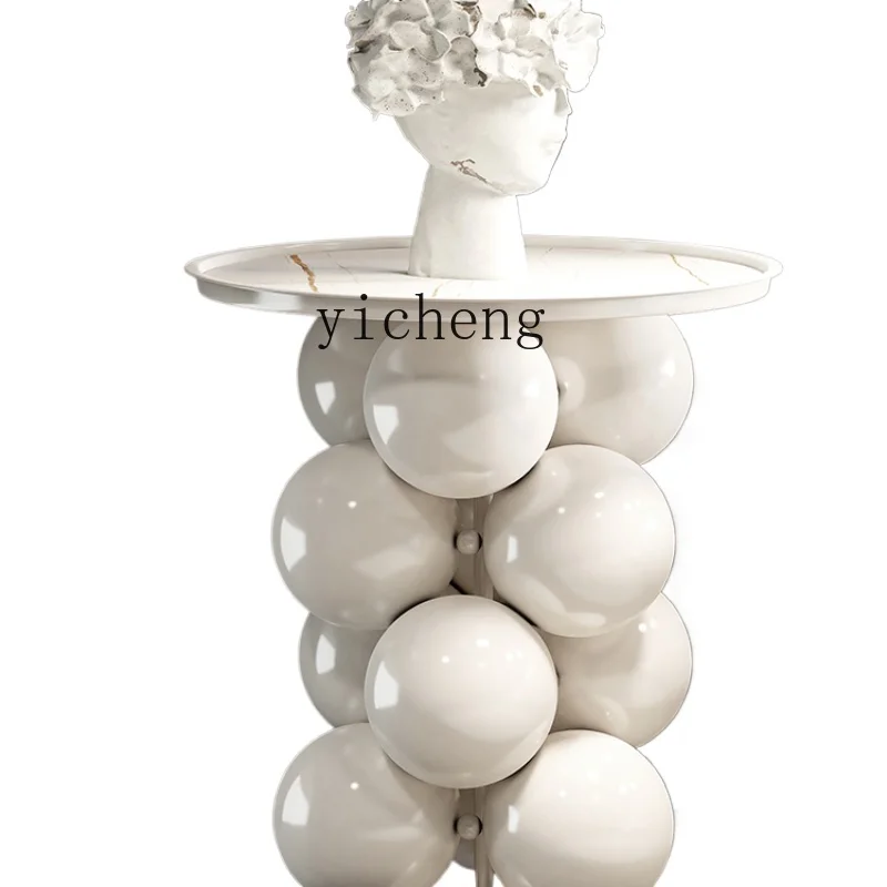 ZF Cream Style Light Luxury High-Grade Sofa Side Table round Small Coffee Table Creative Stainless Steel Stone Plate Table
ZF Cream Style Light Luxury High-Grade Sofa Side Table round Small Coffee Table Creative Stainless Steel Stone Plate Table