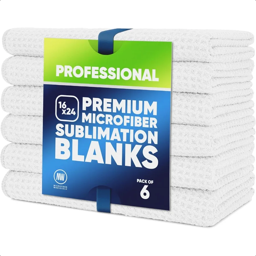 Waffle Weave Microfiber Towels 16x24 Polyester Blanks 6 Pack
Waffle Weave Microfiber Towels 16x24 Polyester Blanks 6 Pack