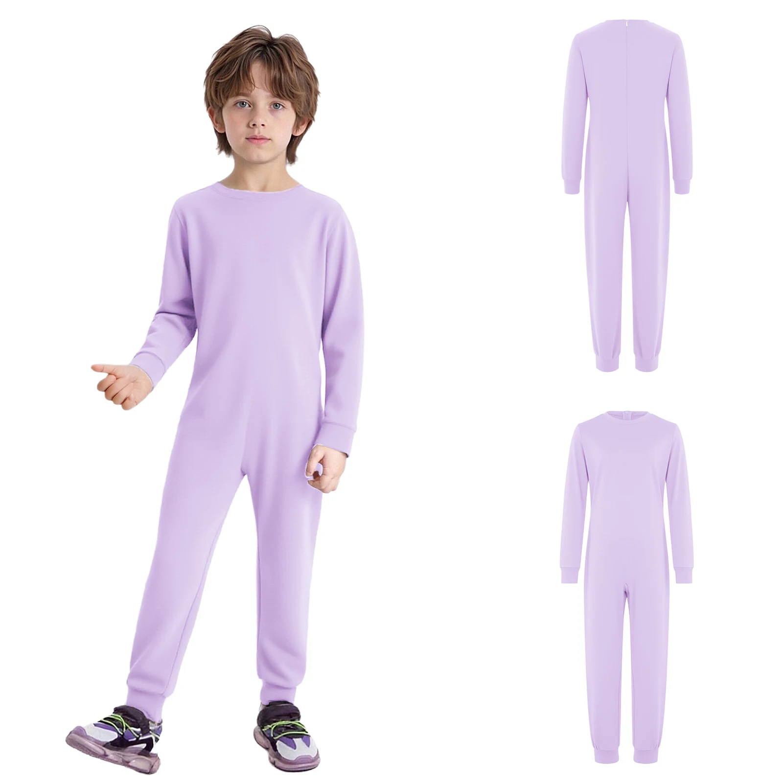 Kids Special Needs Adaptive Clothing Soft Cotton Rompers Round Neck Long Sleeve Zipper One Piece Jumpsuit for Wearing All Day
Kids Special Needs Adaptive Clothing Soft Cotton Rompers Round Neck Long Sleeve Zipper One Piece Jumpsuit for Wearing All Day