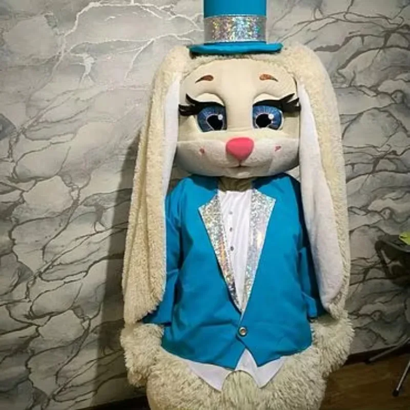 Halloween Christmas Cute Hare Rabbit with Blue Suit Mascotte Fancy Cartoon Mascot Costume Plush Fancy Dress Mascot Costume
Halloween Christmas Cute Hare Rabbit with Blue Suit Mascotte Fancy Cartoon Mascot Costume Plush Fancy Dress Mascot Costume