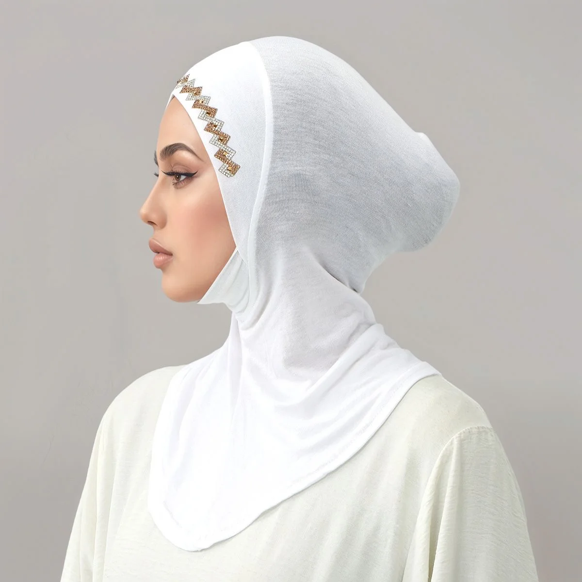 New Shiny Rhinestones Instant Hijab for Muslim Women Full Coverage Undercap Soild Cotton Jersey Bonnet Ready to Wear Inner Cap
New Shiny Rhinestones Instant Hijab for Muslim Women Full Coverage Undercap Soild Cotton Jersey Bonnet Ready to Wear Inner Cap