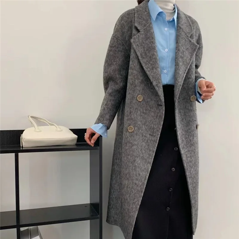2023 Autumn and Winter Silk Rabbit Hair High Quality Double sided Cashmere Coat for Women's Extended Loose and Simple Fashion
2023 Autumn and Winter Silk Rabbit Hair High Quality Double sided Cashmere Coat for Women's Extended Loose and Simple Fashion