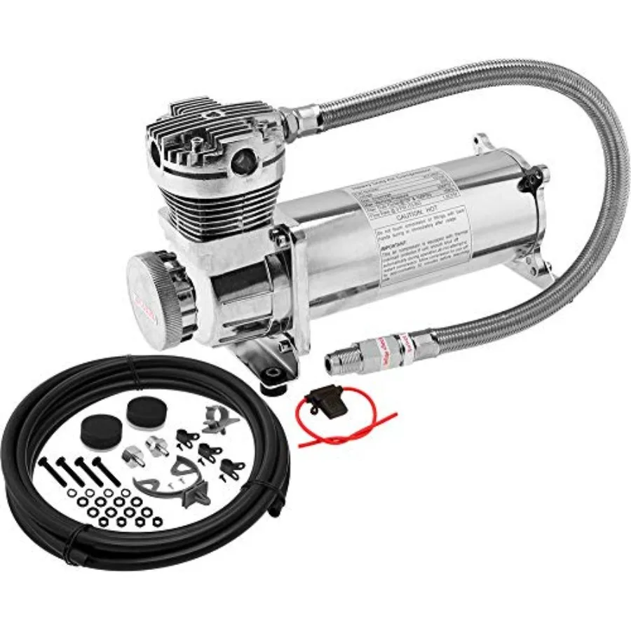 200 PSI Heavy Duty Air Compressor for Suspension/Air Ride/Bags/Train Horn with 3/8 Stainless Steel Braided Hose 3/8 NPT Check V
200 PSI Heavy Duty Air Compressor for Suspension/Air Ride/Bags/Train Horn with 3/8 Stainless Steel Braided Hose 3/8 NPT Check V