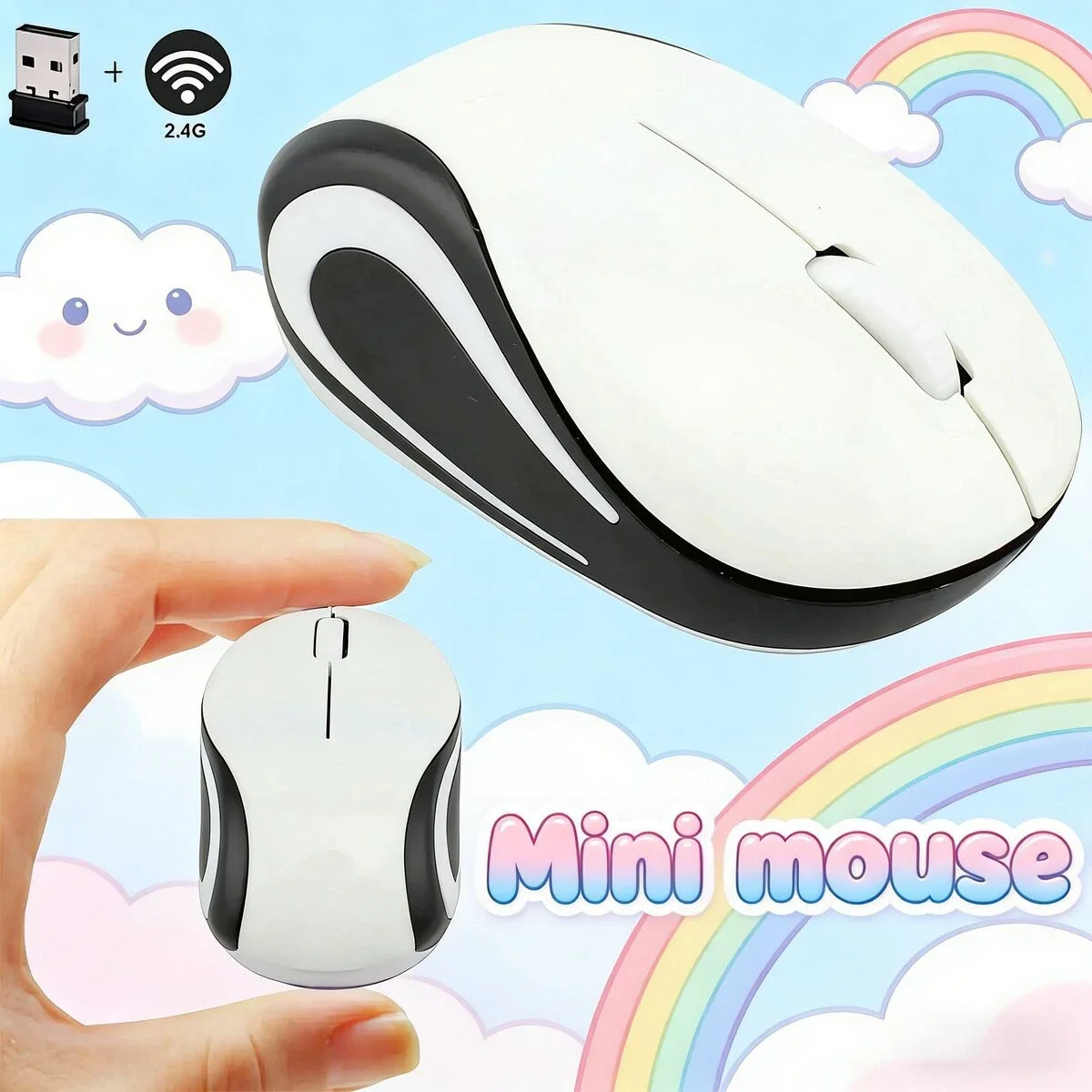 Mini 2.4Ghz Wireless Mouse Lightweight Portable Plug-And-Play Optical Ergonomic Silent Mice For PC Laptop Kids Gift Office Use
Mini 2.4Ghz Wireless Mouse Lightweight Portable Plug-And-Play Optical Ergonomic Silent Mice For PC Laptop Kids Gift Office Use