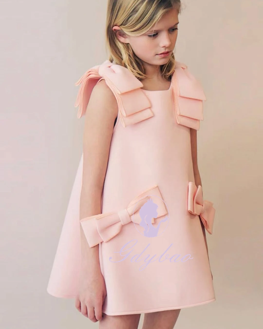 Customized Pink Mini Flower Girl Dress For Wedding Sleeveless Knee Length With Bow Cute Kids Birthday Baby First Communion Gown
Customized Pink Mini Flower Girl Dress For Wedding Sleeveless Knee Length With Bow Cute Kids Birthday Baby First Communion Gown