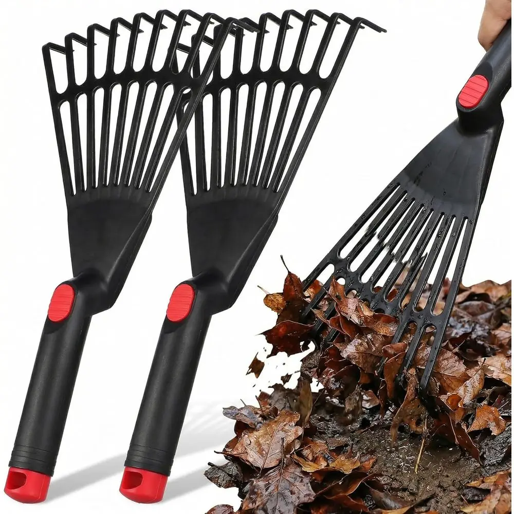 Set of 2 Lightweight Plastic Garden Rakes - Ideal for Small Beds, Leaves, Lawns, and Narrow Spaces with Comfort Grip
Set of 2 Lightweight Plastic Garden Rakes - Ideal for Small Beds, Leaves, Lawns, and Narrow Spaces with Comfort Grip