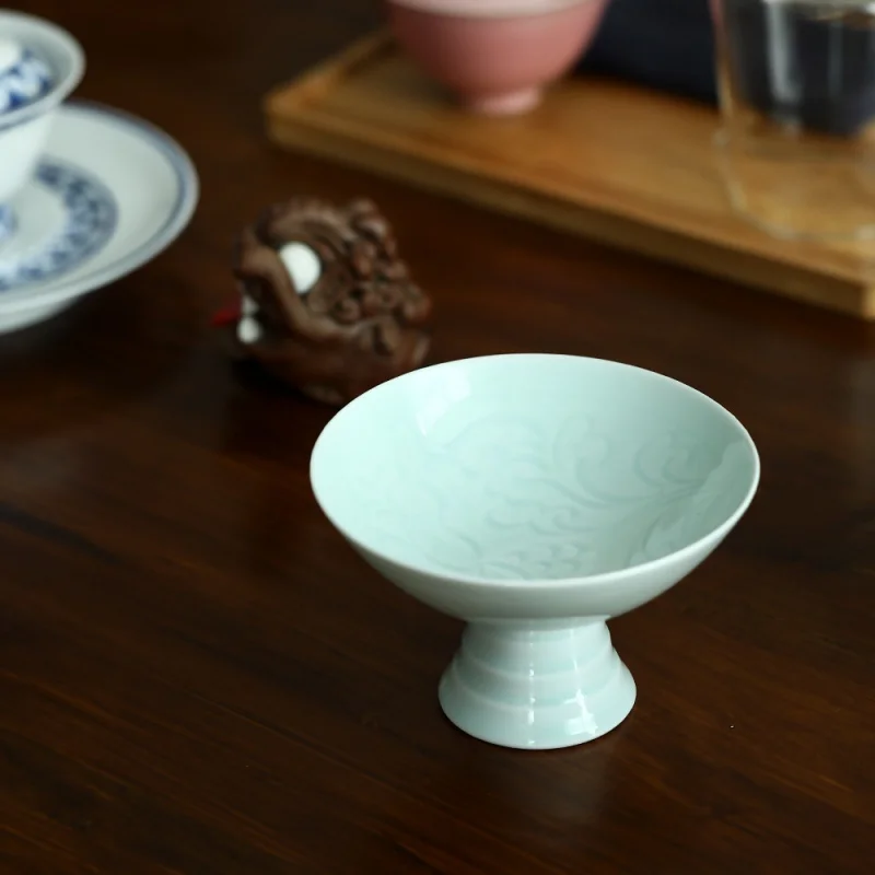 Jingdezhen Small High Foot Tea Cake Tray Single-Sided Relief Imitation Song Tea Ceremony High Foot Tea Saucer Ceramic Dried Frui
Jingdezhen Small High Foot Tea Cake Tray Single-Sided Relief Imitation Song Tea Ceremony High Foot Tea Saucer Ceramic Dried Frui