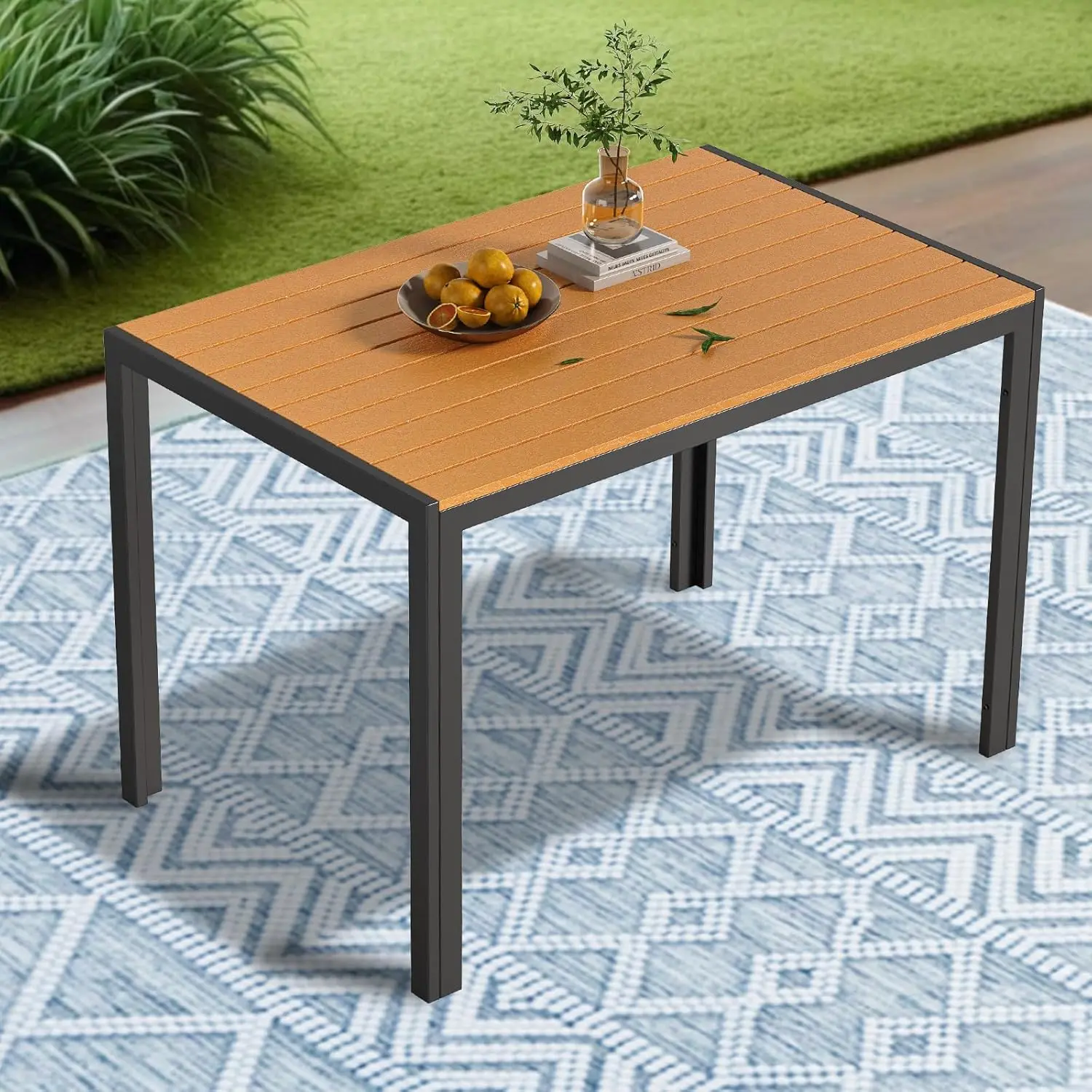 Outdoor Dining Table Aluminum 110*70*73cm Weather Resistant Table Metal Outdoor for Patio Garden Bistro Poolside Yard Porch Deck
Outdoor Dining Table Aluminum 110*70*73cm Weather Resistant Table Metal Outdoor for Patio Garden Bistro Poolside Yard Porch Deck