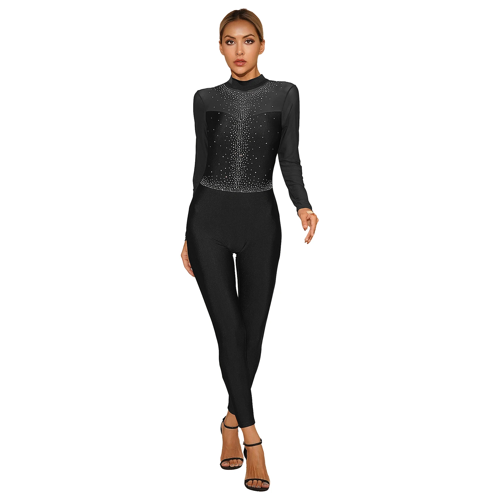 Womens Gymnastics Jumpsuits Teen Shiny Rhinestone Ice Skating Bodysuit for Ballroom Long Sleeve Ballet Dance Gymnastics Leotards
Womens Gymnastics Jumpsuits Teen Shiny Rhinestone Ice Skating Bodysuit for Ballroom Long Sleeve Ballet Dance Gymnastics Leotards