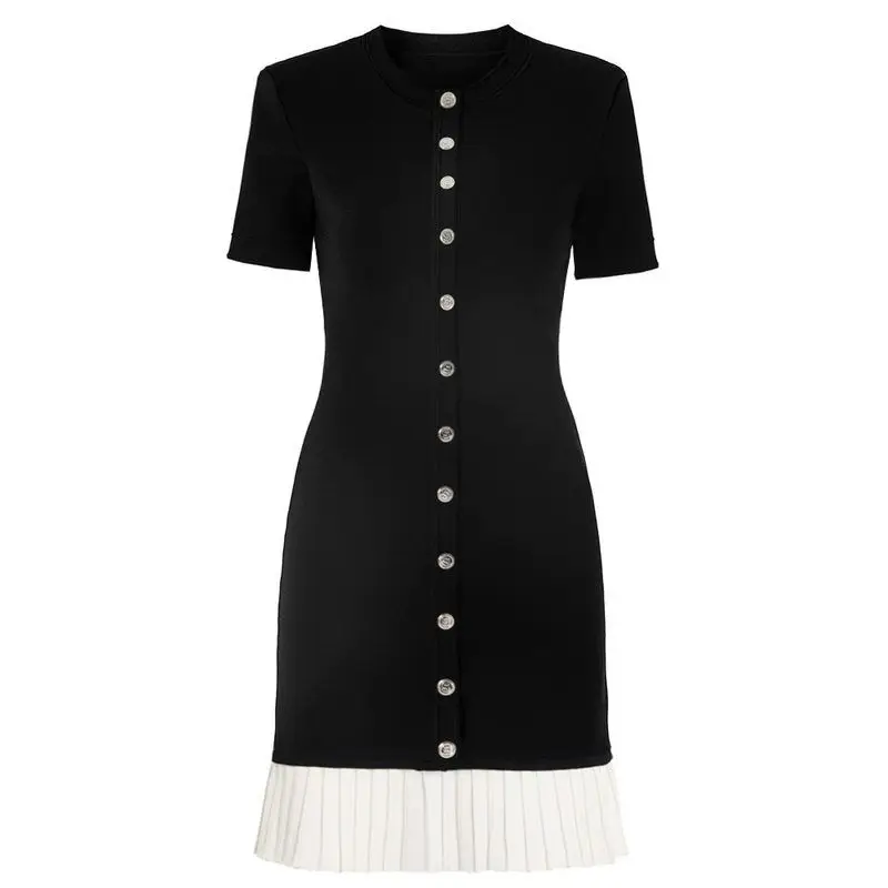 Elegant Short Sleeve round Neck Knitted Slim Fit Dress Women's Fashion Summer New Style Versatile Casual Slimming Dress
Elegant Short Sleeve round Neck Knitted Slim Fit Dress Women's Fashion Summer New Style Versatile Casual Slimming Dress
