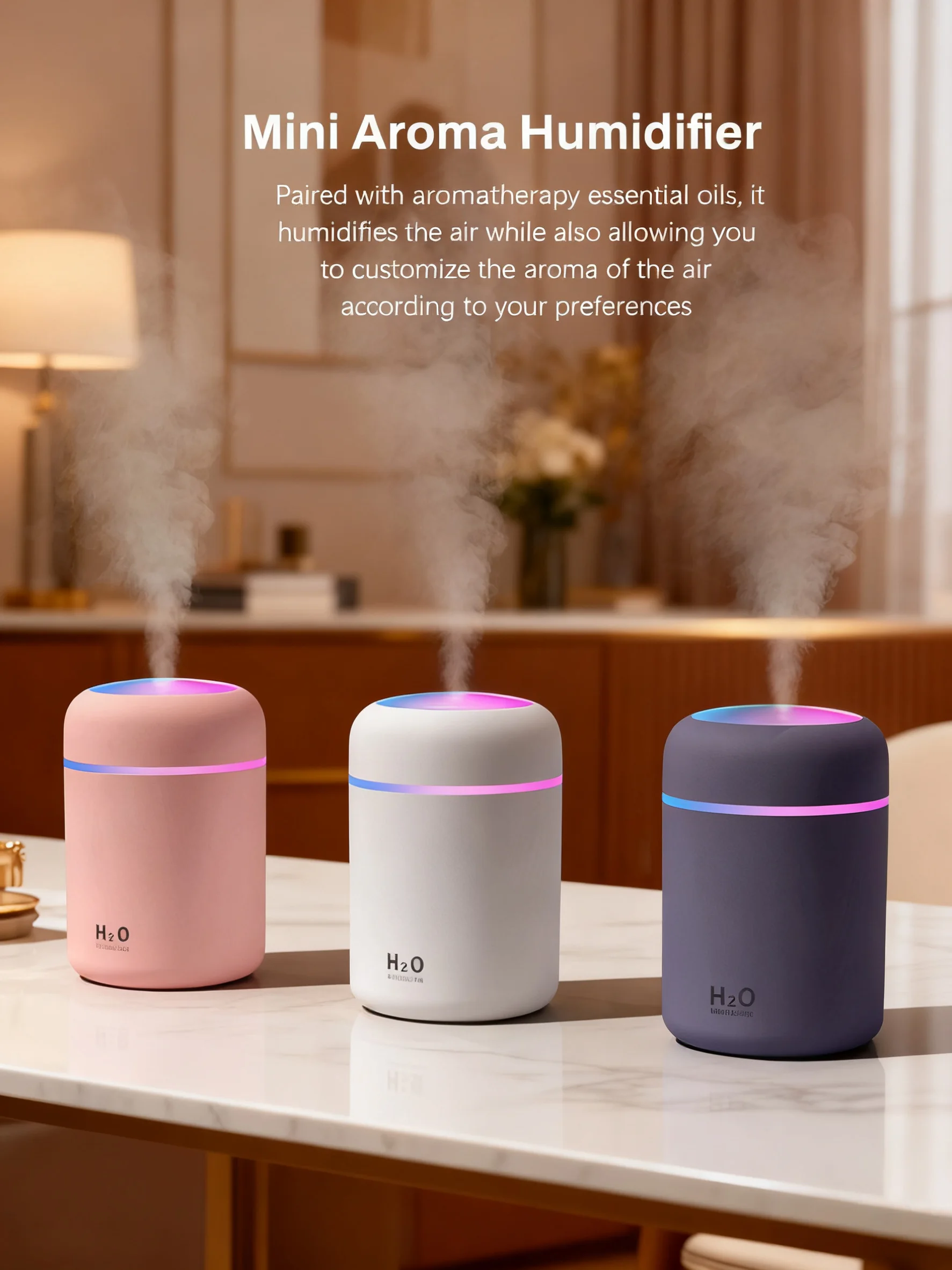 Аромадиффузор-увлажнитель воздуха 300 мл для автомобиля и дома с семицветной подсветкой и функцией очистки воздуха, для эфирных масел
Аромадиффузор-увлажнитель воздуха 300 мл для автомобиля и дома с семицветной подсветкой и функцией очистки воздуха, для эфирных масел