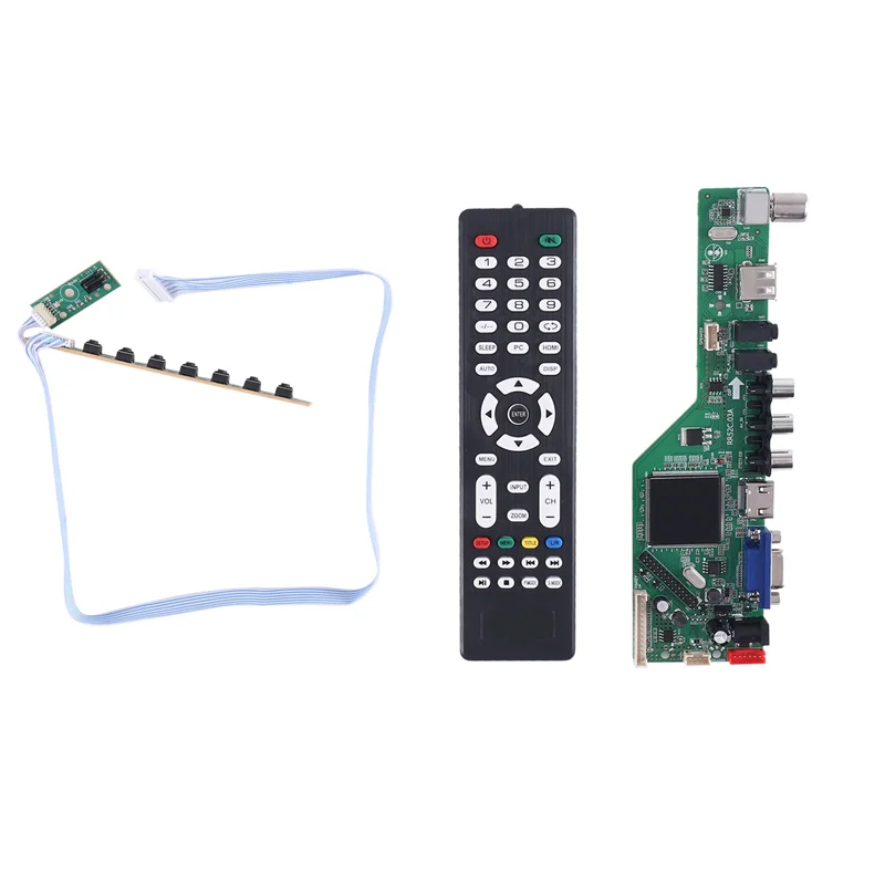 【T07A】Новая плата привода ЖК-телевизора RR52C.03A поддерживает DVB-T DVB-T2 может заменить чип 3663, материнская плата, бесплатный ключ, пульт дистанционного управления 
【T07A】Новая плата привода ЖК-телевизора RR52C.03A поддерживает DVB-T DVB-T2 может заменить чип 3663, материнская плата, бесплатный ключ, пульт дистанционного управления